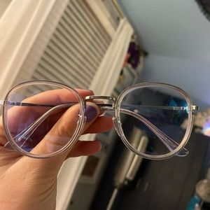 Clear frame blue light glasses